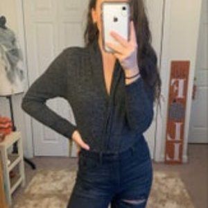 Black sweater bodysuit